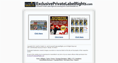 Desktop Screenshot of exclusiveprivatelabelrights.com