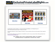 Tablet Screenshot of exclusiveprivatelabelrights.com